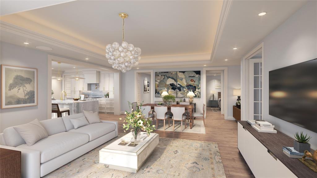 4900 McKinney Avenue, Unit 301 Dallas, TX 75205 - Photo 6 of 7 a living room with furniture and a flat screen tv