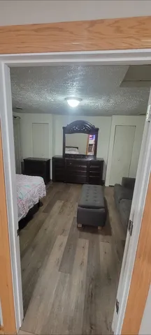 a view of yard with swimming pool and green space