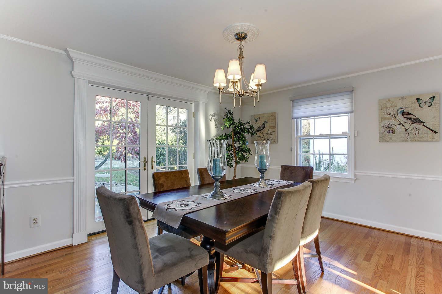 4711 River Road Bethesda, MD 20816 - Photo 5 of 21 Formal Dining Room with French doors