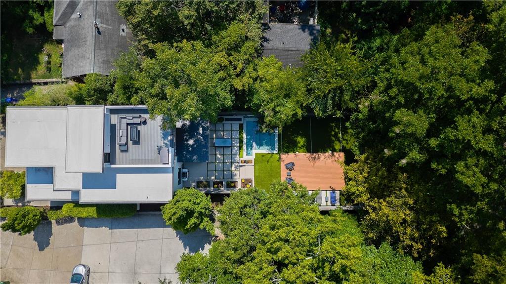 892 Durant Place Northeast Atlanta, GA 30309 - Photo 43 of 51 an aerial view of a house with a yard and garden