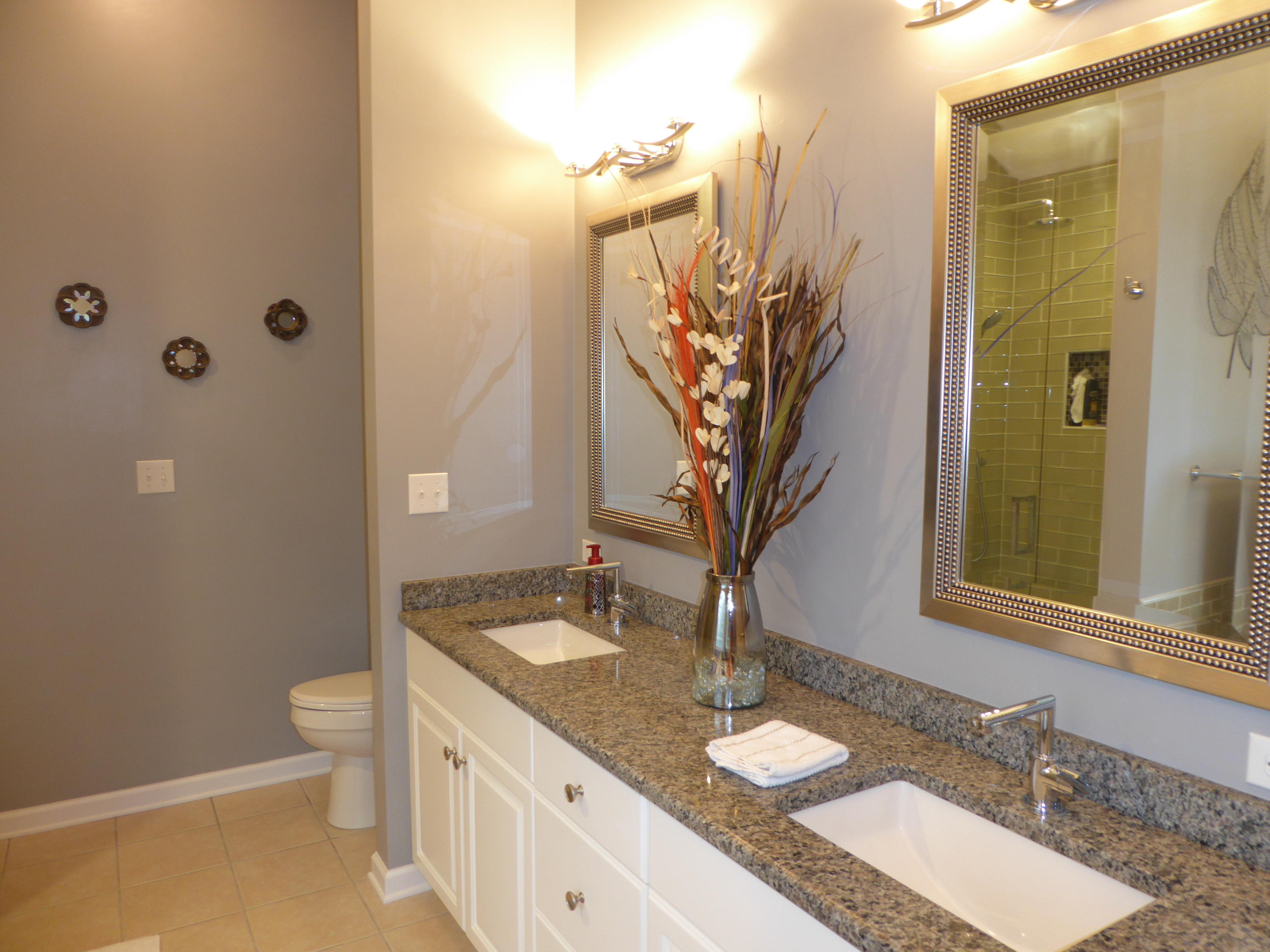 7740 Edwardsville Road Hardy, VA 24101 - Photo 49 of 92 a bathroom with a granite countertop sink and a mirror