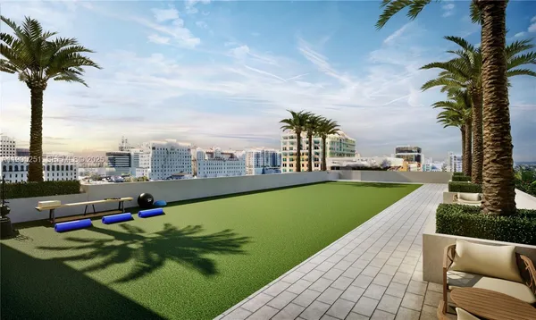 a view of a swimming pool outdoor seating