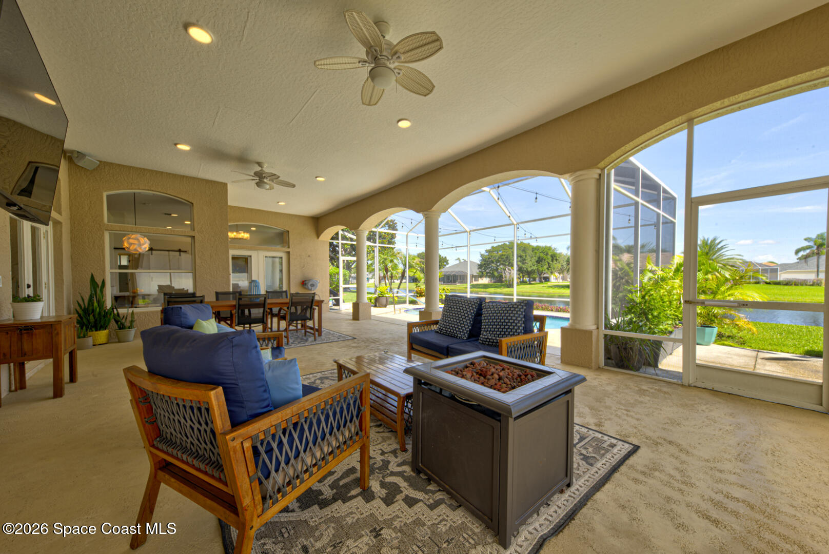 4070 Stoney Point Road Melbourne, FL 32940 - Photo 55 of 78 lanai with lake view
