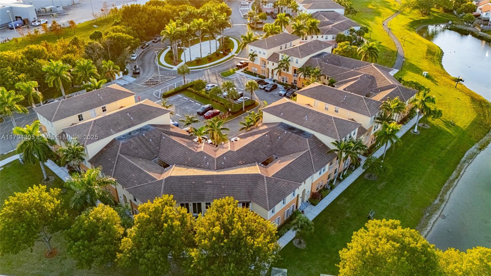 10012 Northwest 7th Street, Unit 107 Miami, FL 33172 - Photo 38 of 44 an aerial view of a house with a garden