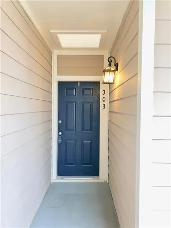 a view of front door