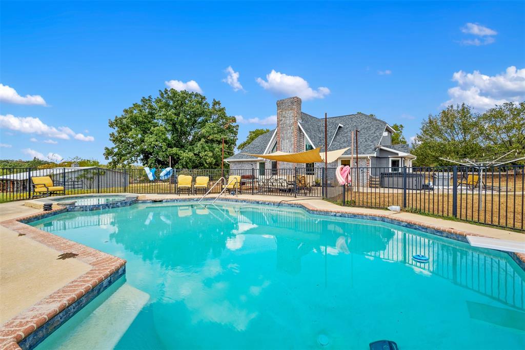 668 Cleve Cole Road Denison, TX 75021 - Photo 1 of 38 In-ground swimming pool with integrated spa and concrete decking
