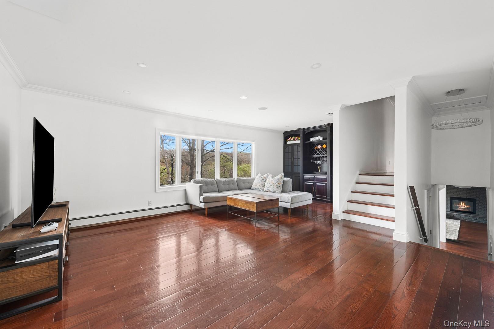 168 Pound Ridge Road Bedford, NY 10506 - Photo 7 of 22 Living Room with Built-in Bar