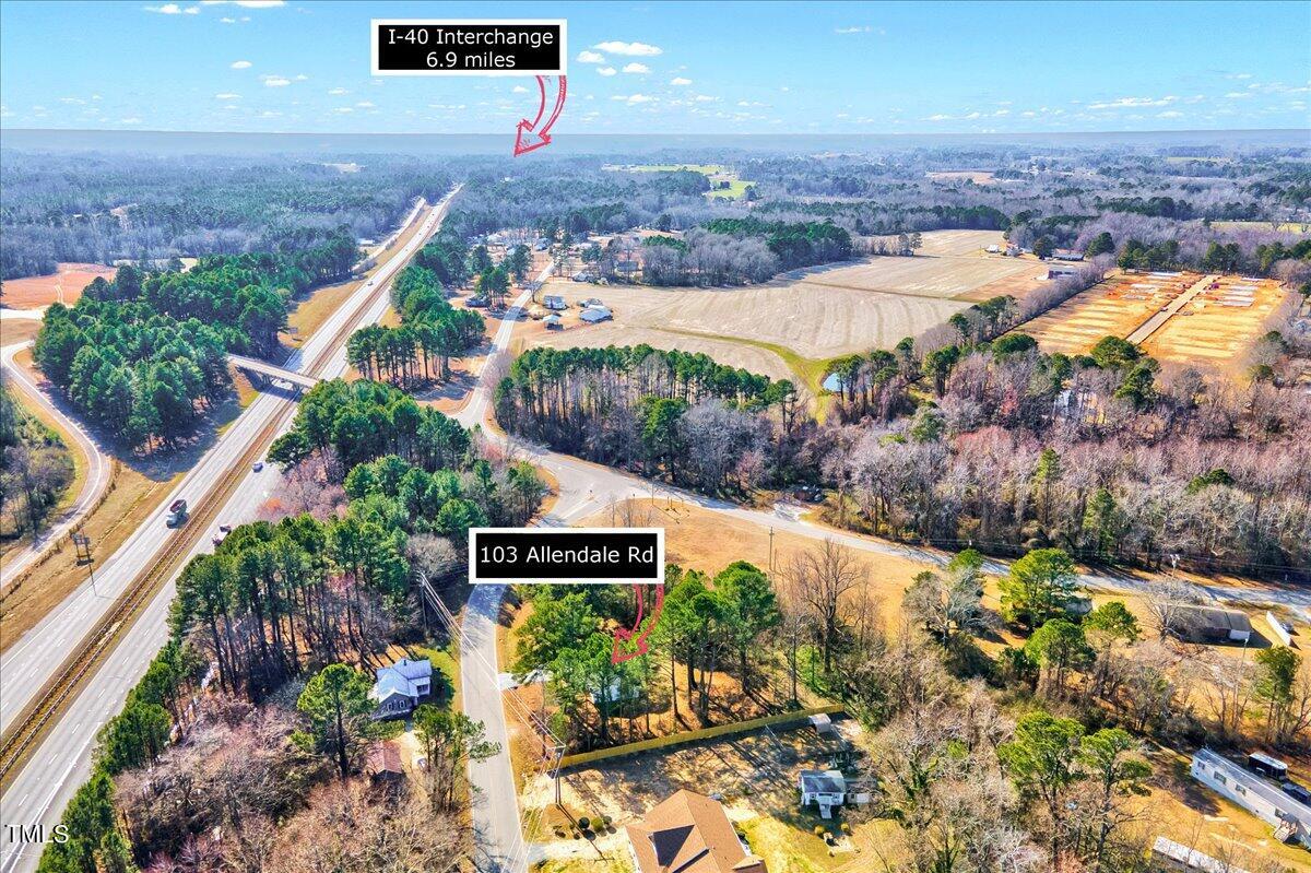 103 Allendale Road Four Oaks, NC 27524 - Photo 34 of 44 an aerial view of residential houses with outdoor space