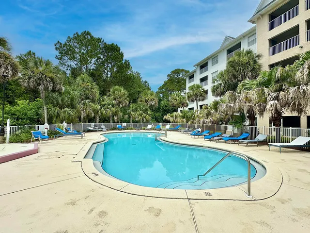 a view of outdoor space yard swimming pool and sitting area