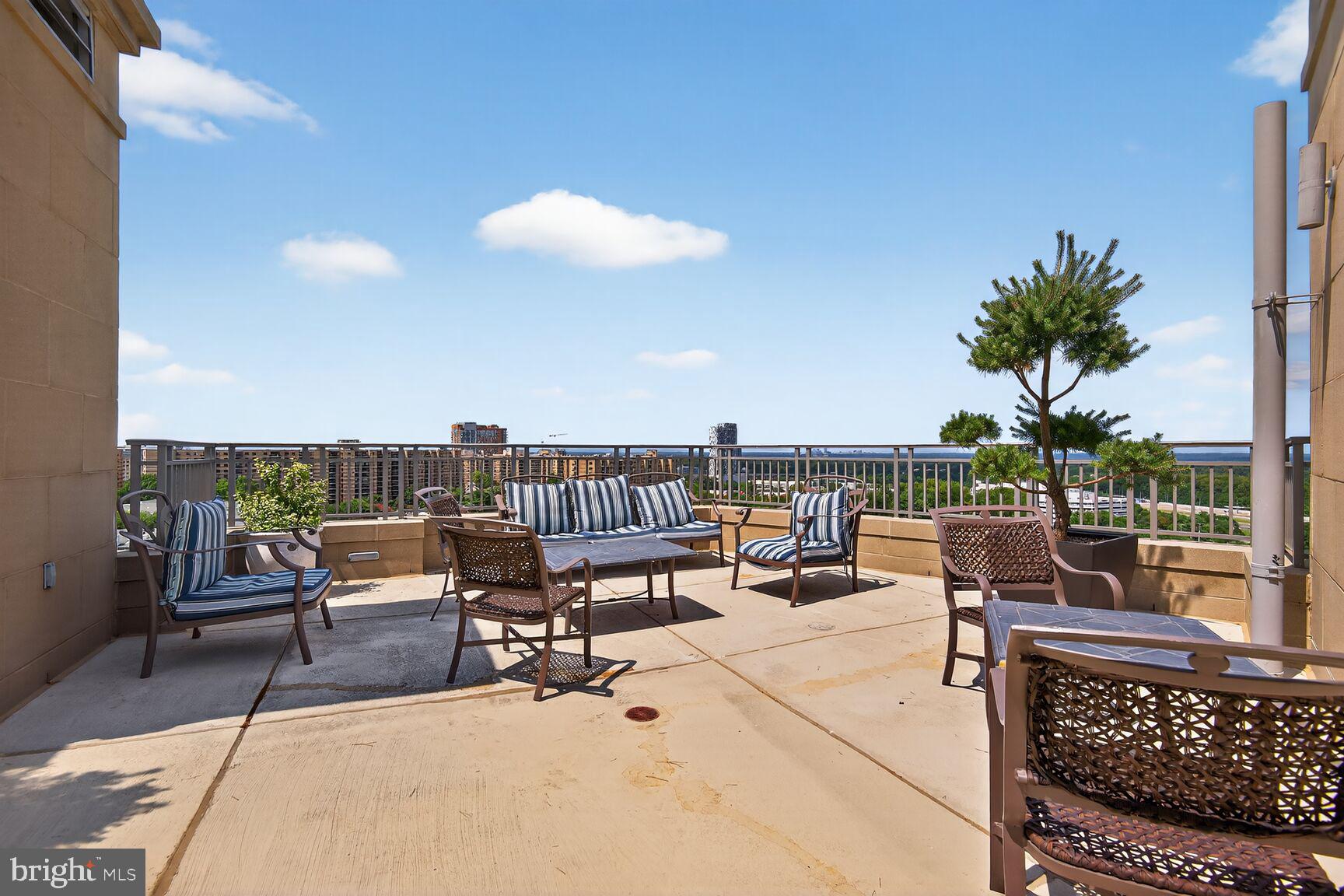 8220 Crestwood Heights Drive, Unit 418 McLean, VA 22102 - Photo 23 of 28 18th Floor Rooftop Deck off Club Room