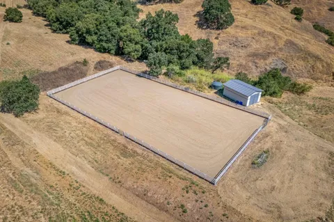 a view of a yard with a slide