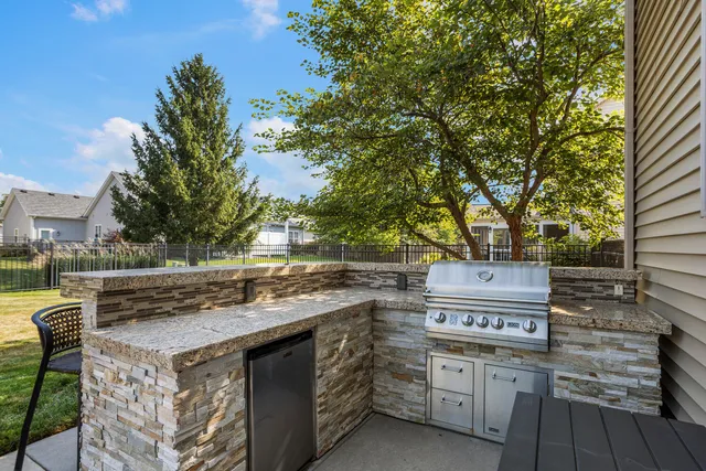 a outdoor space with stove