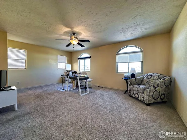 a view of living room filled with furniture and a potted plant