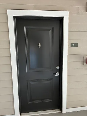 a view of front door