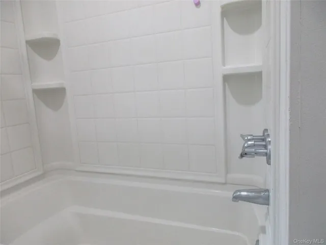 a close up of a bathtub