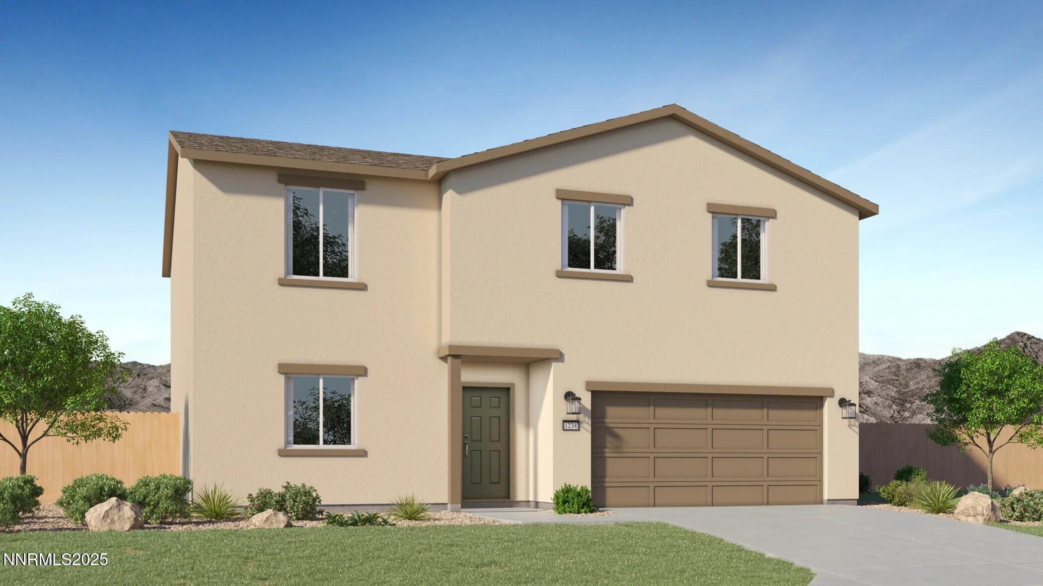 692 Canon Road, Unit HOMESITE 11 Dayton, NV 89403 - Photo 1 of 1 a front view of a house with a yard and garage