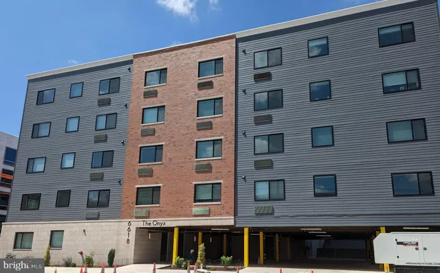 a front view of a building