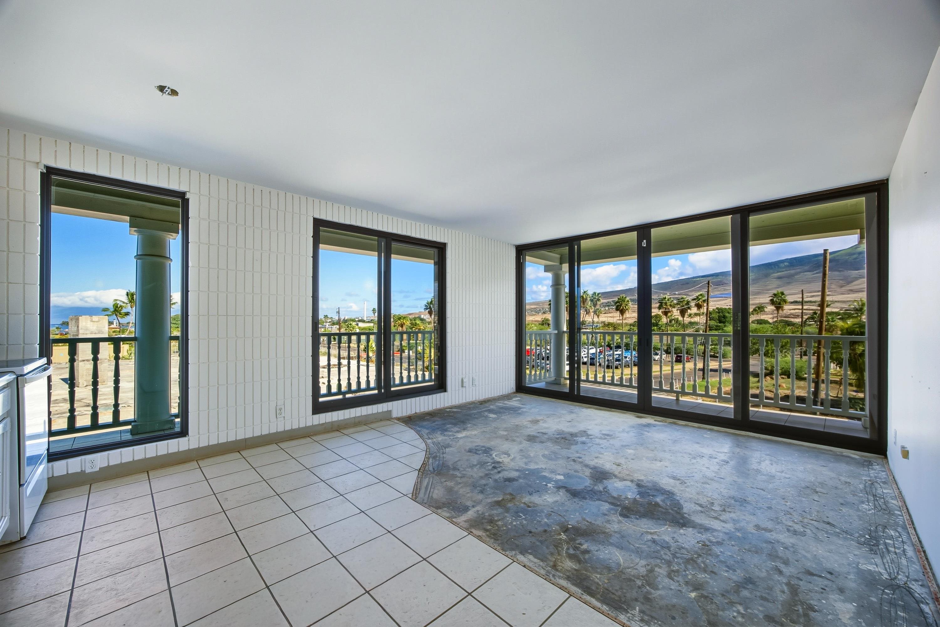475 Front Street, Unit 334 Lahaina, HI 96761 - Photo 14 of 36 a view of an empty room with windows and a balcony