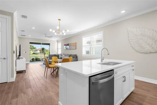 a view of kitchen with breakfast area