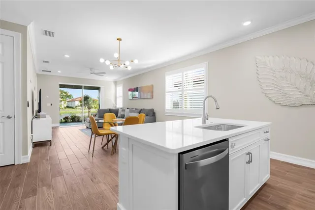 a view of kitchen with breakfast area