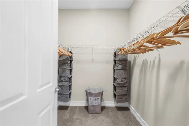 a view of a walk in closet