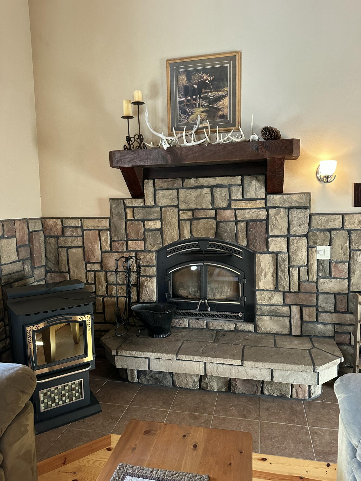 45 Blacktooth Road Sheridan, WY 82801 - Photo 19 of 47 Fireplace and pellet stove