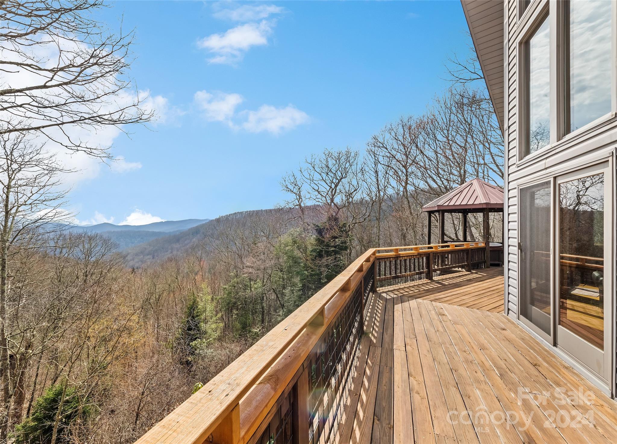 2521 Pless Underwood Road Maggie Valley, NC 28751 - Photo 5 of 46 a view of balcony with wooden floor and fence