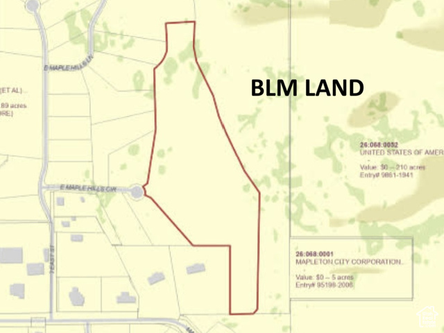 550 North 2000th Street East Mapleton, UT 84664 - Photo 16 of 16 Map / location of property area with property boundaries highlighted