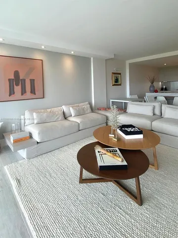 a living room with a large window