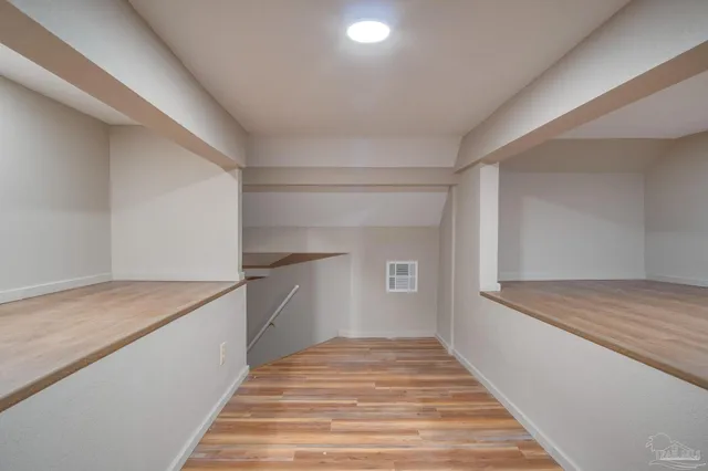 a view of an empty room and window