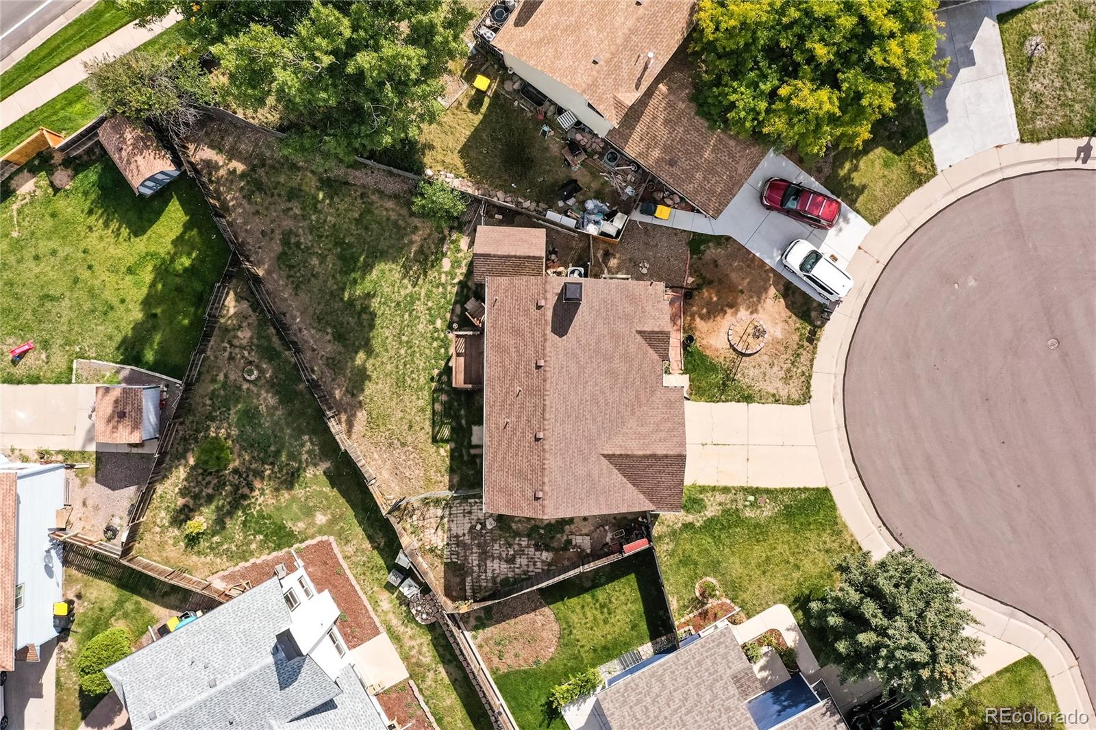 650 Howe Circle Castle Rock, CO 80104 - Photo 40 of 45 an aerial view of a house with a yard
