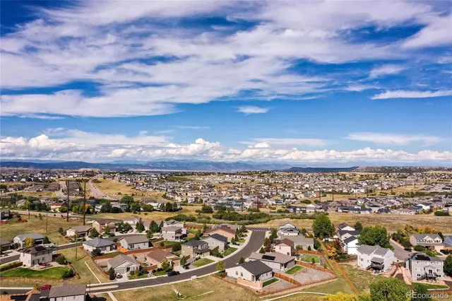 an aerial view of residential building with outdoor space