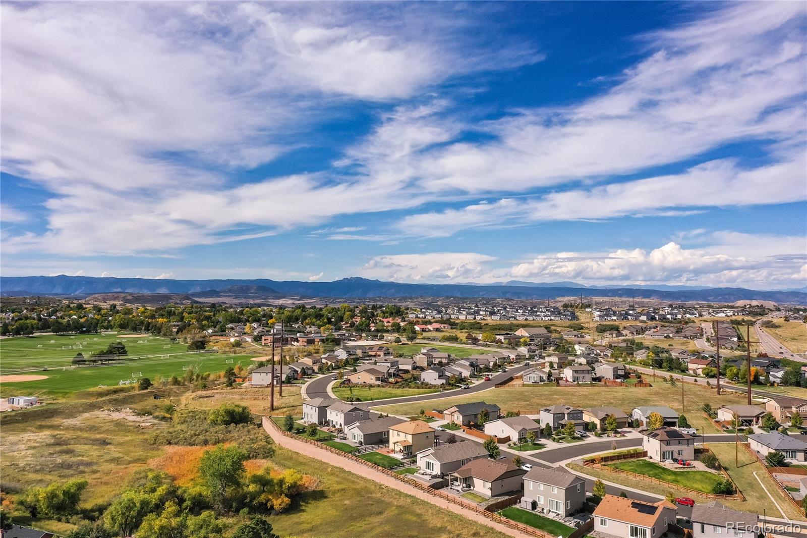 650 Howe Circle Castle Rock, CO 80104 - Photo 42 of 45 an aerial view of residential building with outdoor space