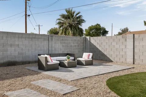 a view of outdoor space with seating area
