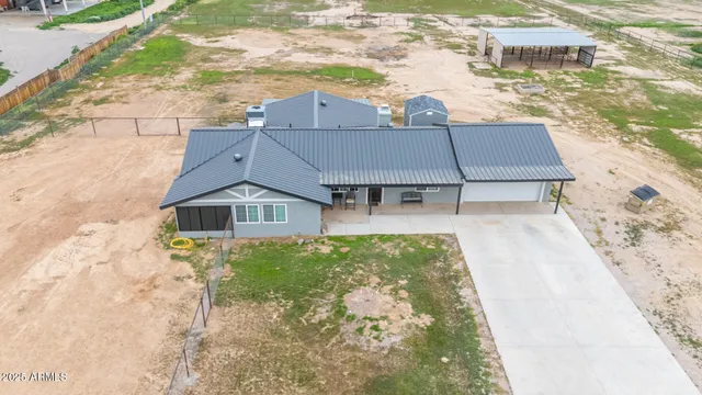 a aerial view of a house
