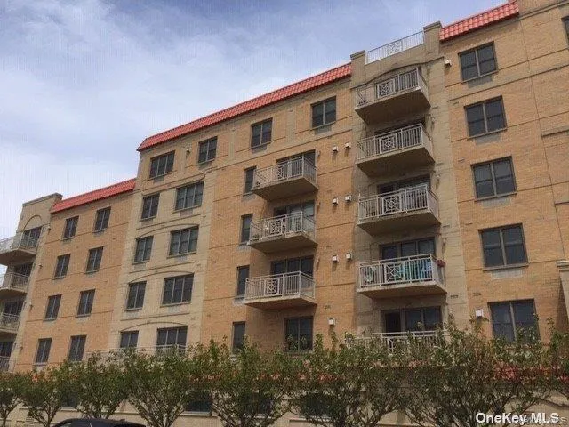 a front view of a building