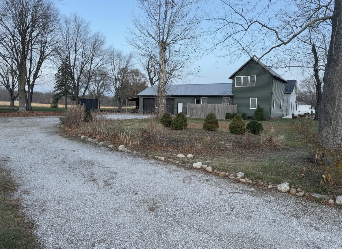 912 East Locust Street Fairbury, IL 61739 - Photo 2 of 4 a front view of a house with a yard and garage