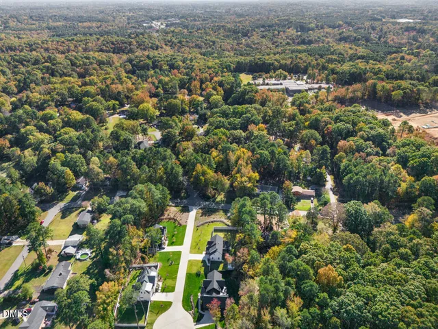an aerial view of multiple house