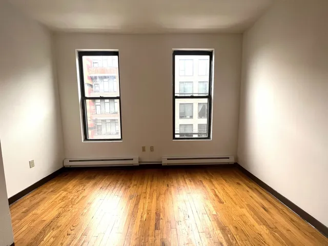 an empty room with a window