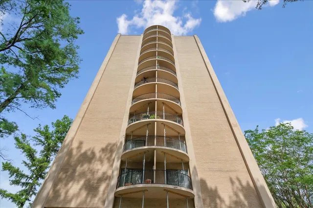 a view of a tall building