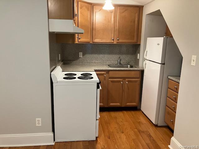 101 Maple Avenue Sea Cliff, NY 11579 - Photo 5 of 9 a kitchen with granite countertop a sink a stove and refrigerator