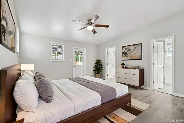 a view of small space with racks on the wall