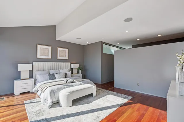 a view of a balcony with city view