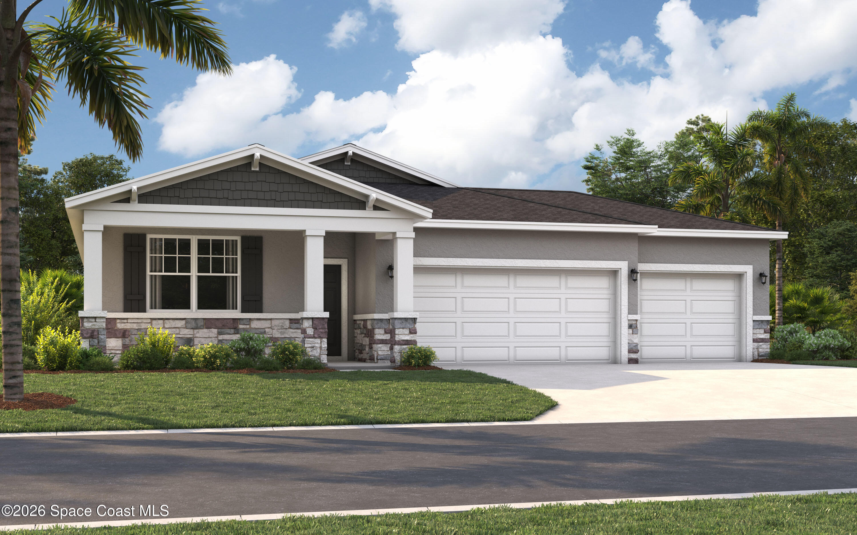 1442 Dunblane Way Northeast Palm Bay, FL 32905 - Photo 1 of 39 The_Juniper_3_Car-Elevation_C-Color_Sche