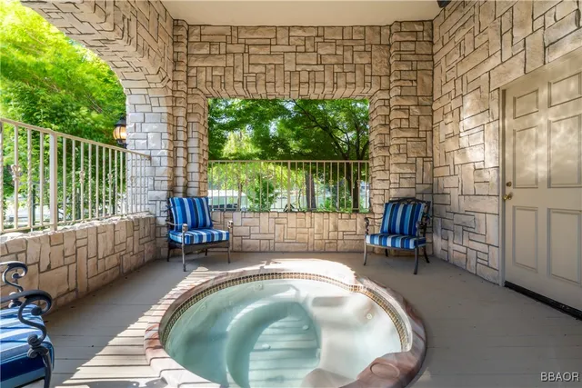 a roof deck with couch