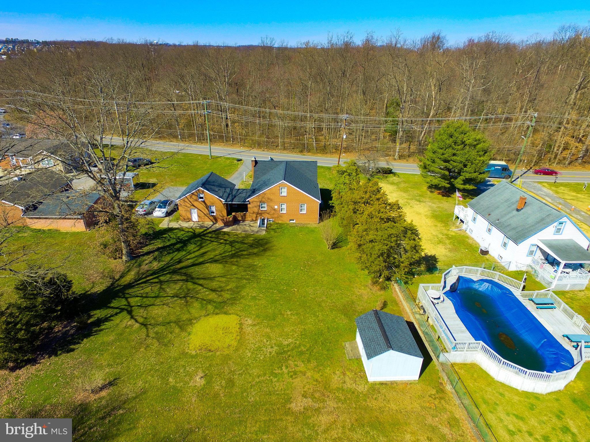 5805 Ebenezer Road White Marsh, MD 21162 - Photo 36 of 39 Aerial Rear Yard View