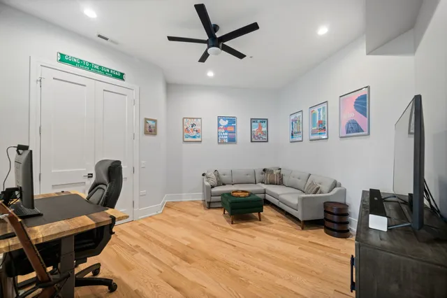 a bedroom with furniture and a window