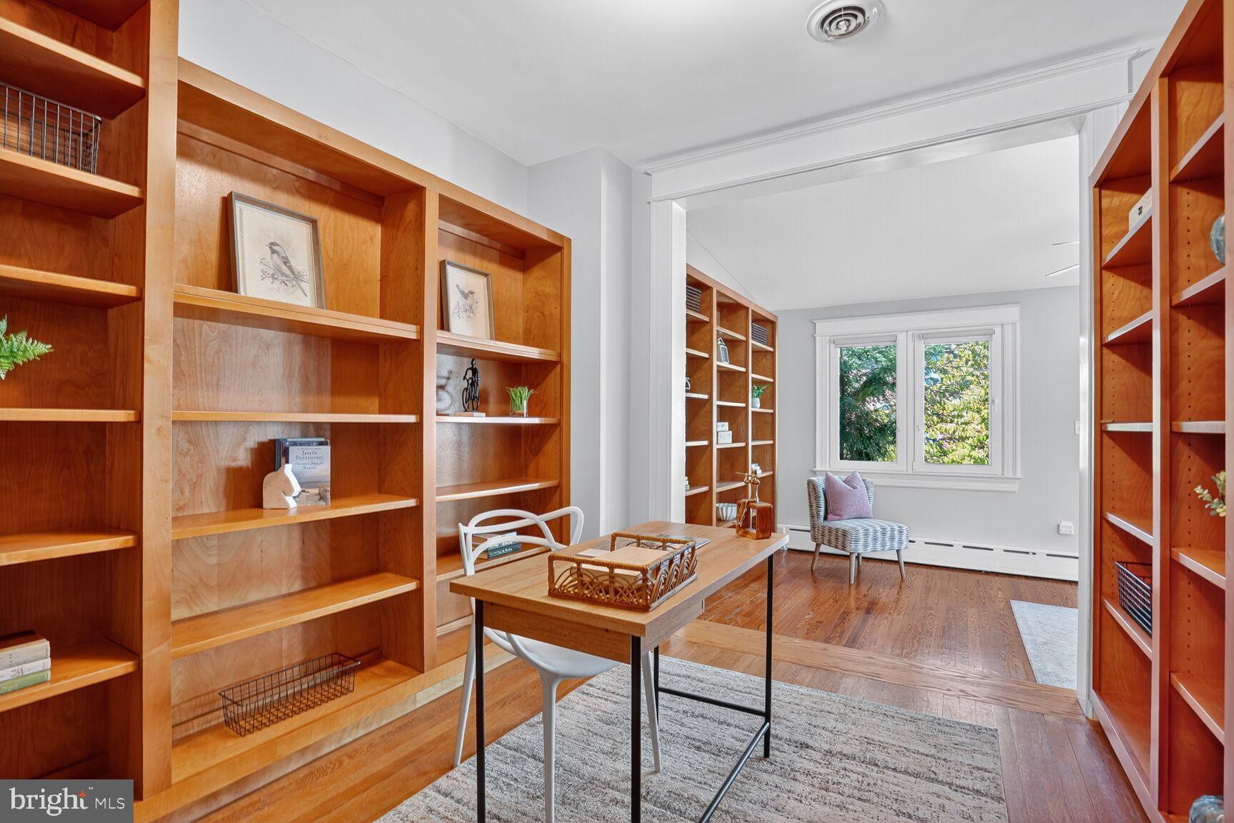 4302 37th Street Northwest Washington, DC 20008 - Photo 27 of 39 Bright and inviting study with built-in shelves.