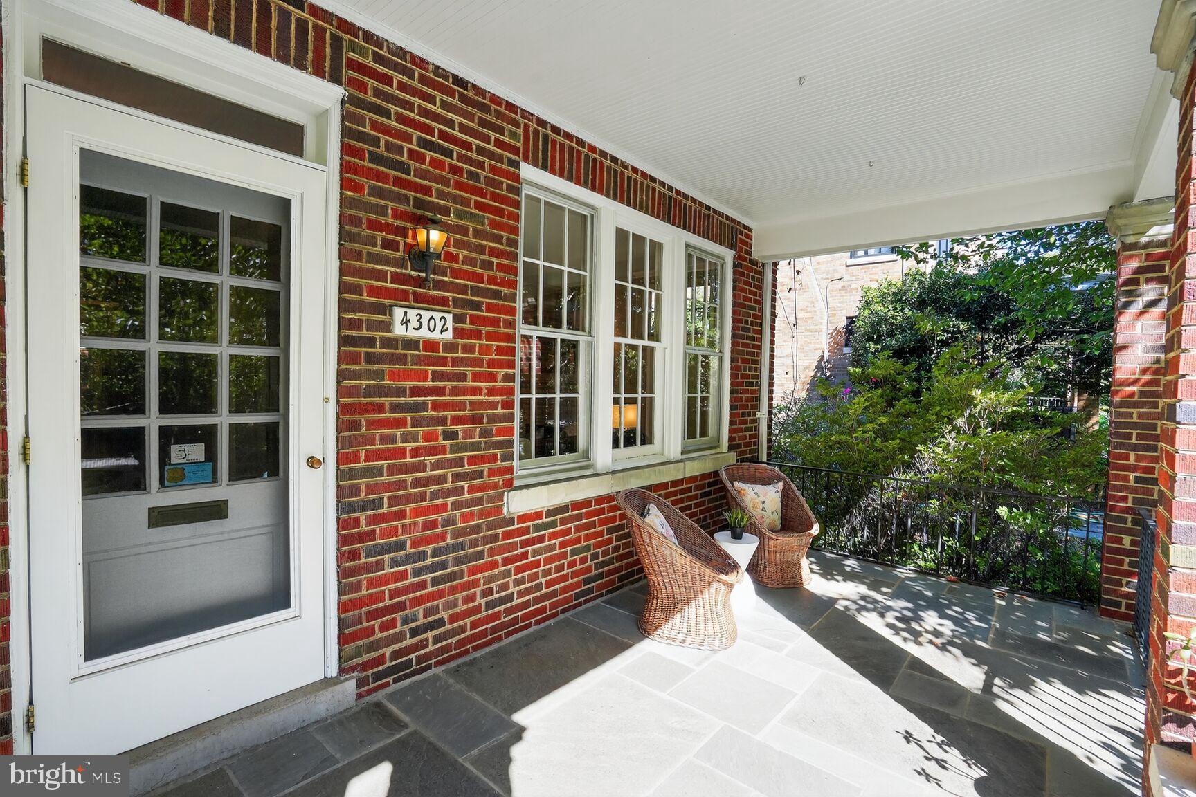 4302 37th Street Northwest Washington, DC 20008 - Photo 3 of 39 Charming entryway with inviting porch.