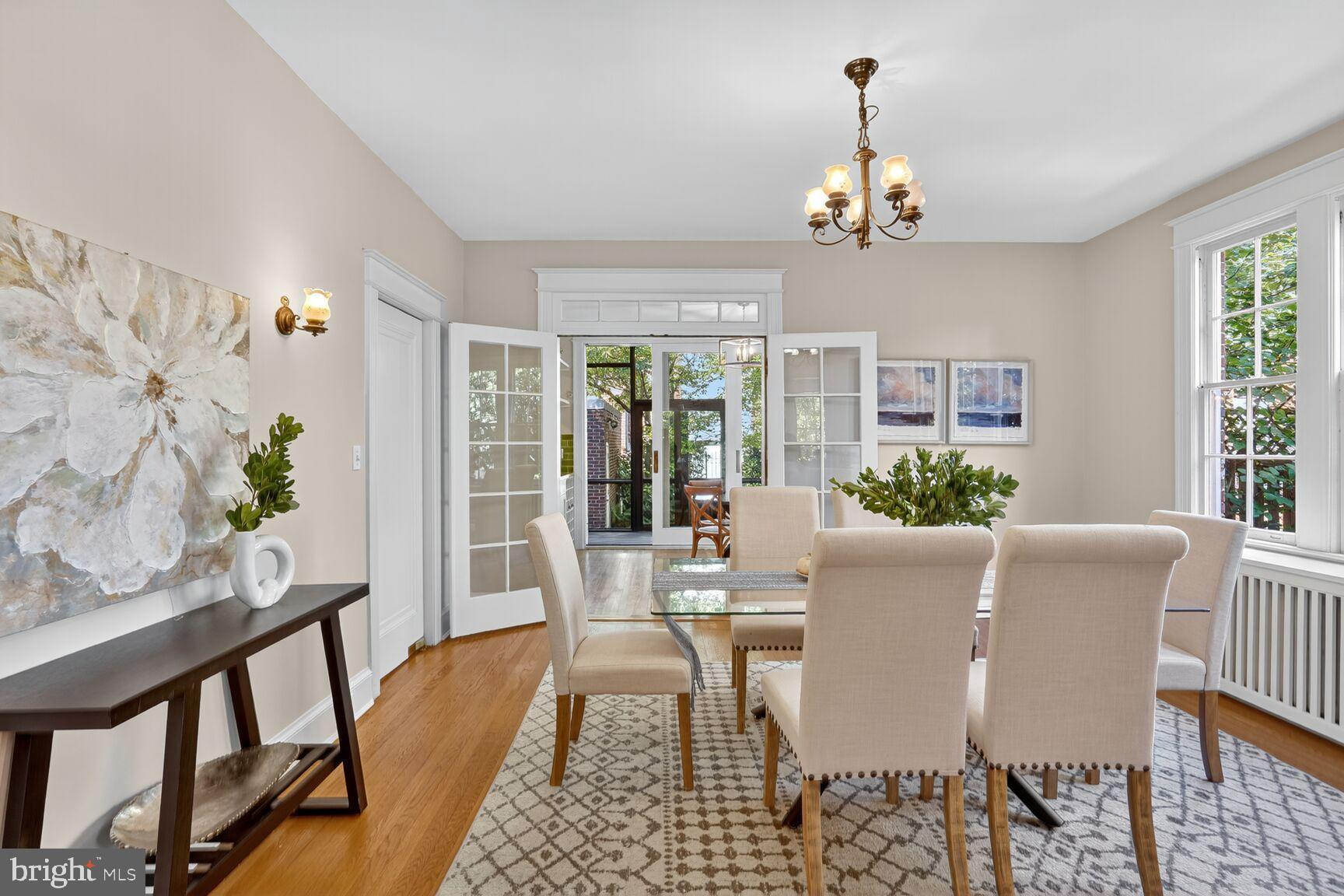4302 37th Street Northwest Washington, DC 20008 - Photo 8 of 39 Elegant dining space with natural light.